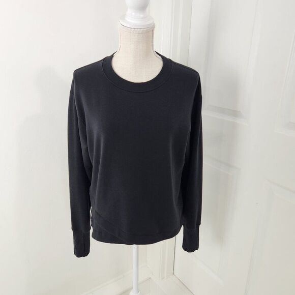 Athleta Tops - Athleta Sweatshirt Womens S Black Solitude Jersey Knit Pullover Loungewear Comfy